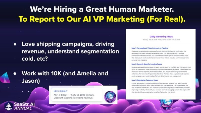 We’re Hiring a Human Marketing Exec to Report to 10K, Our AI VP Marketing. Could You Report to an AI?