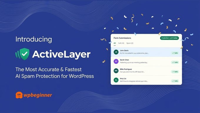 Introducing ActiveLayer: AI-Powered Spam Protection for WordPress