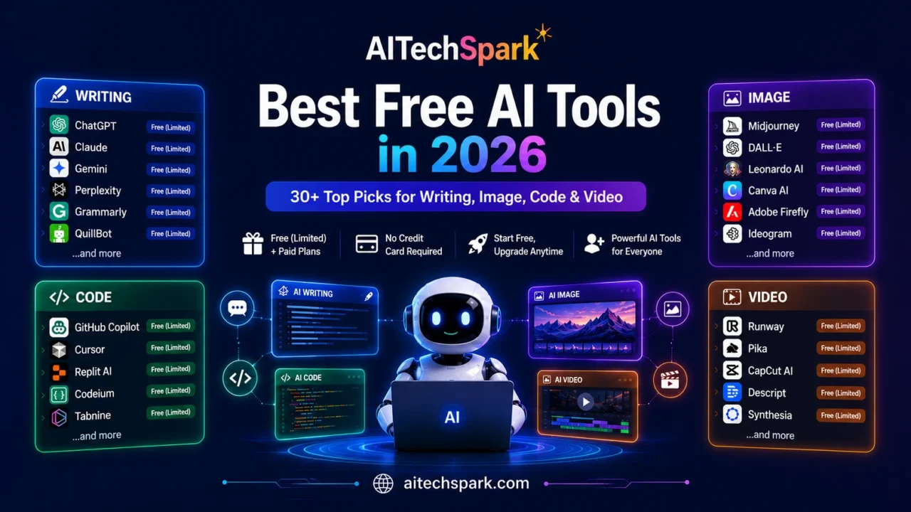 Best Free AI Tools in 2026: 30+ Top Picks for Writing, Image, Code & Video